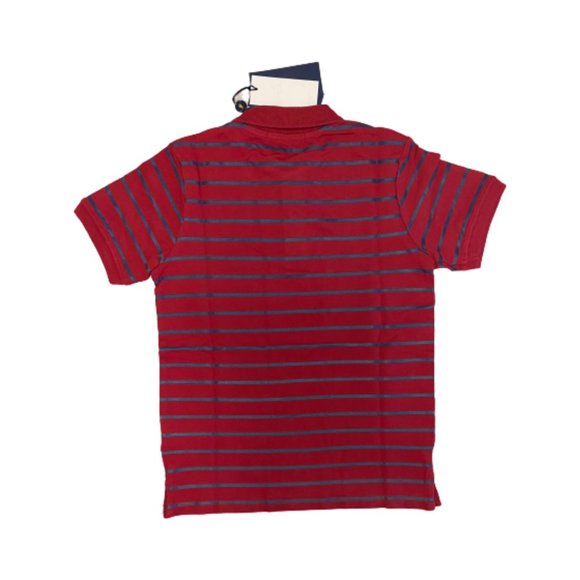 NWT Polo Ralph Lauren Boys Striped Cotton Mesh Polo Shirt Color Red 9yr-10yr - Picture 3 of 6